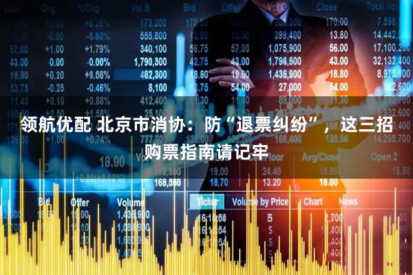领航优配 北京市消协：防“退票纠纷”，这三招购票指南请记牢